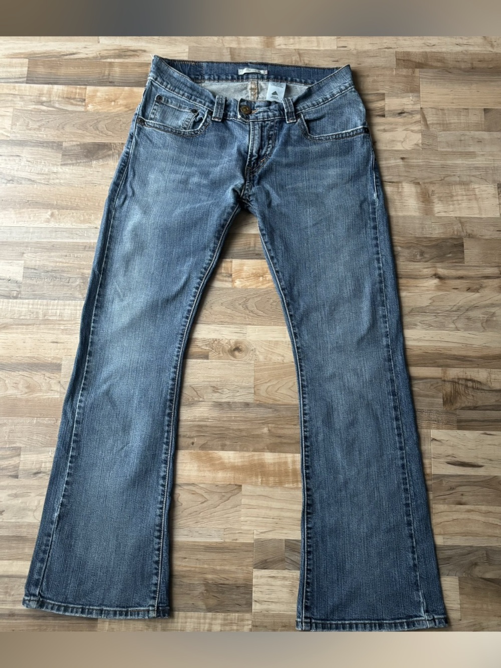 Vintage Y2K Levi's 542 Low Rise Flare Bootcut Jeans 10M Medium Wash Indie Sleaze